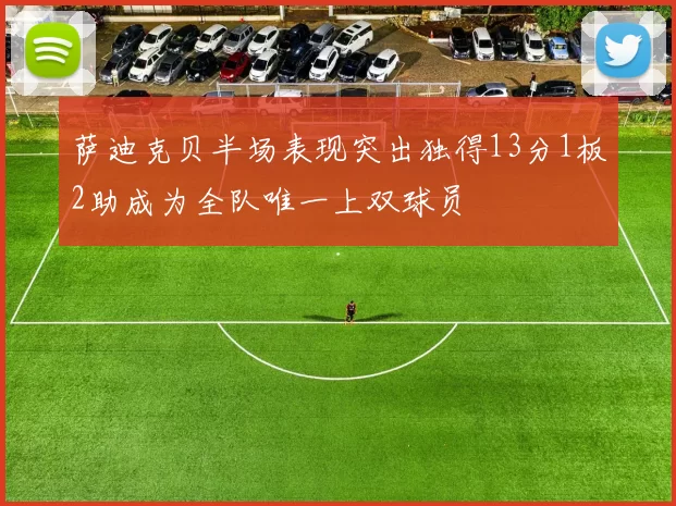 萨迪克贝半场表现突出独得13分1板2助成为全队唯一上双球员